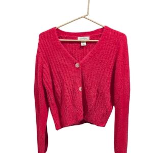 Jessica Simpson Vibrant Red Cardigan